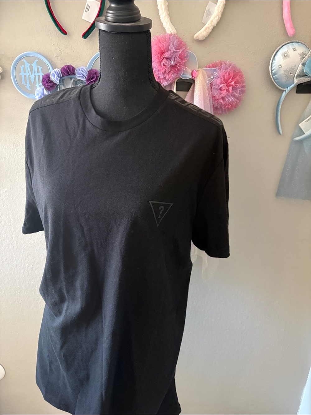 Men's Black Logo Crewneck T-Shirt